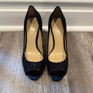 Elegant Black Peep-Toe Heels